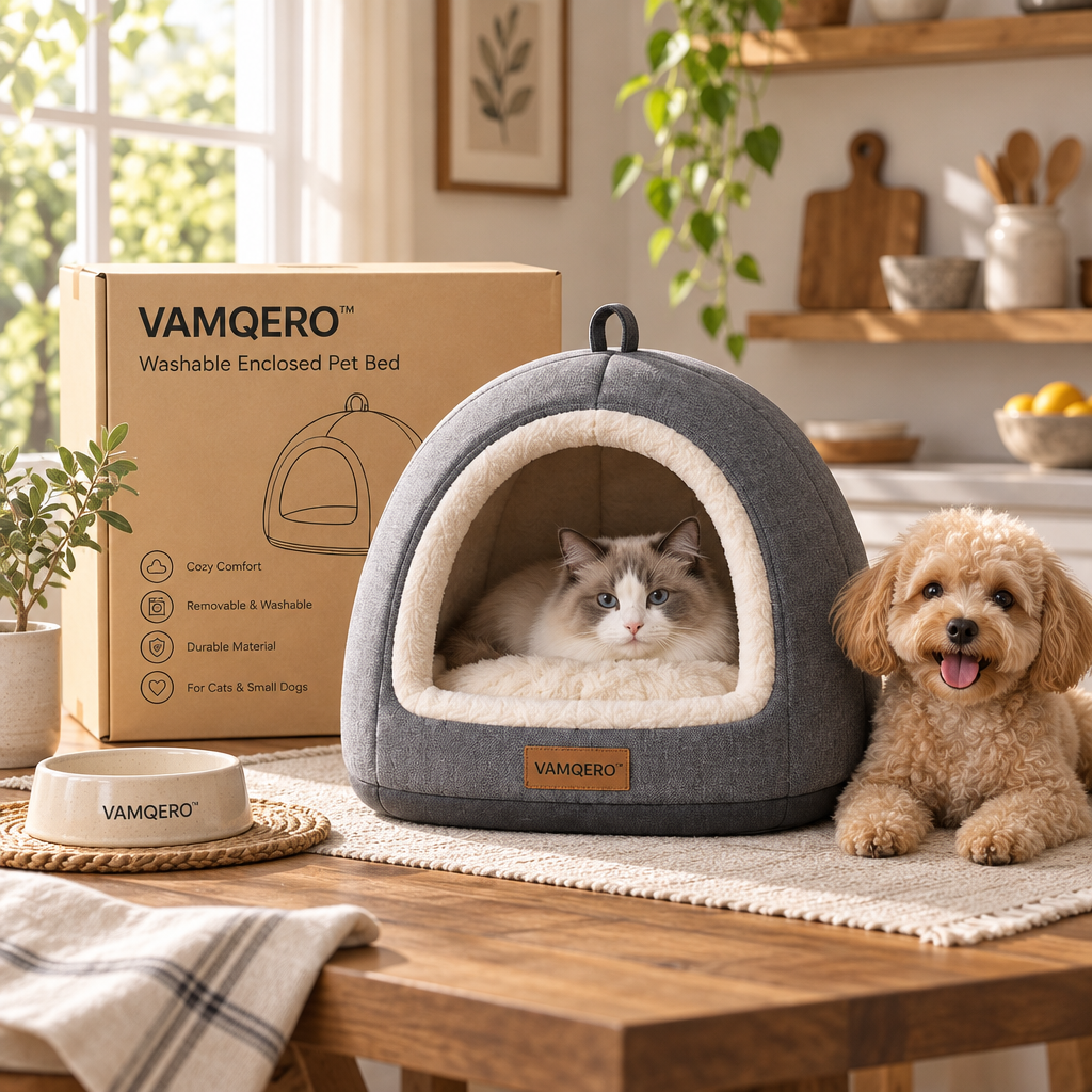 VAMQERO™ Washable Enclosed Pet Bed image 2