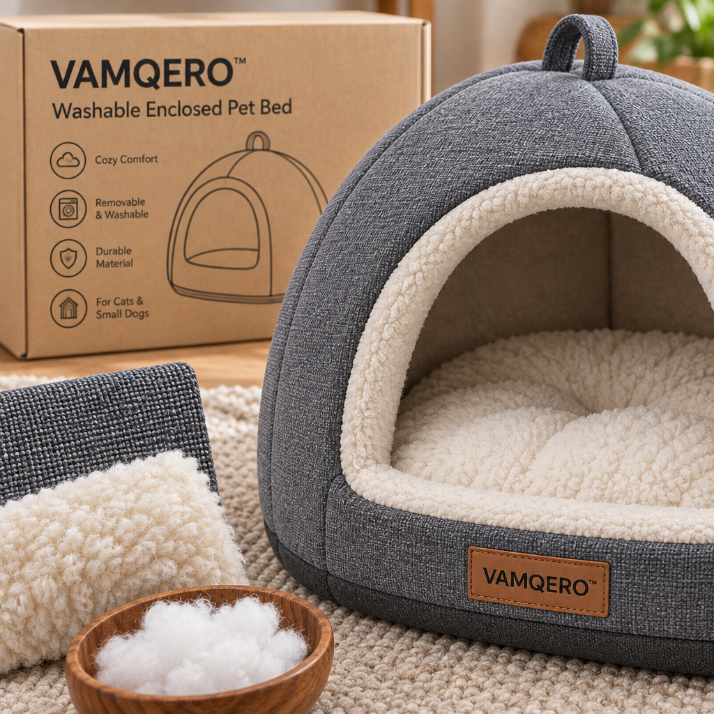 VAMQERO™ Washable Enclosed Pet Bed image 3