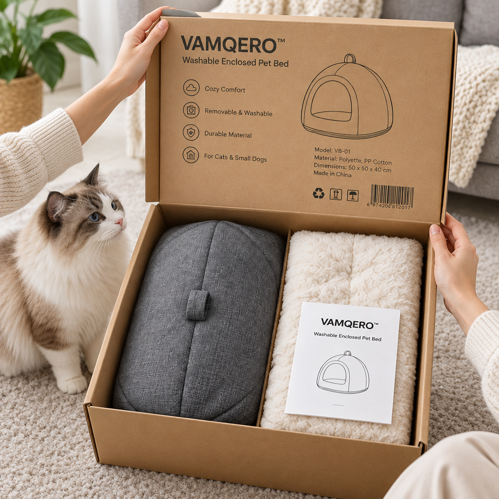 VAMQERO™ Washable Enclosed Pet Bed image 4