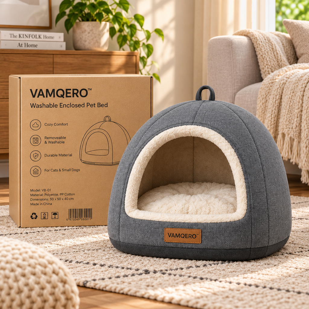 VAMQERO™ Washable Enclosed Pet Bed image 5