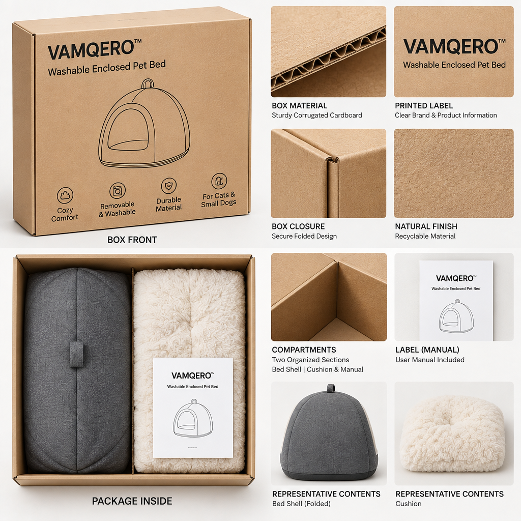 VAMQERO™ Washable Enclosed Pet Bed image 6
