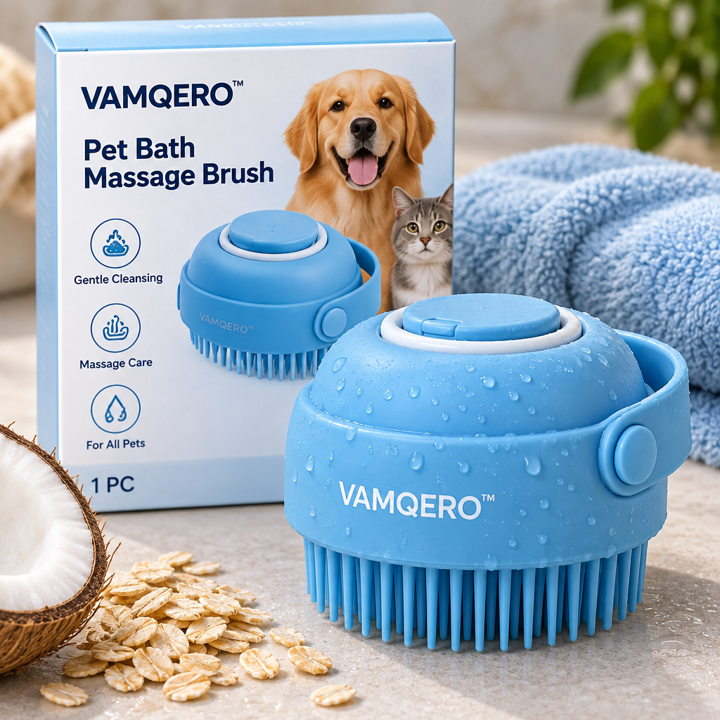 VAMQERO™ Pet Bath Massage Brush image 3