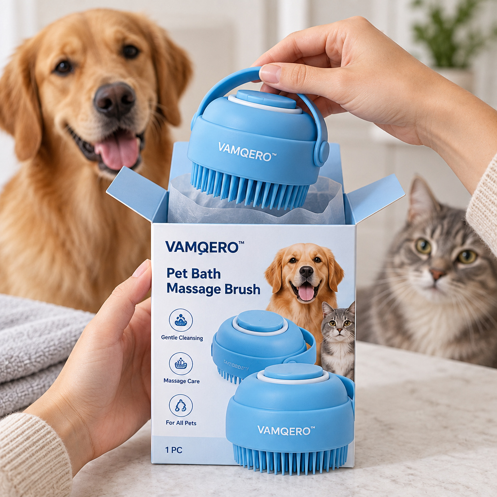 VAMQERO™ Pet Bath Massage Brush image 4