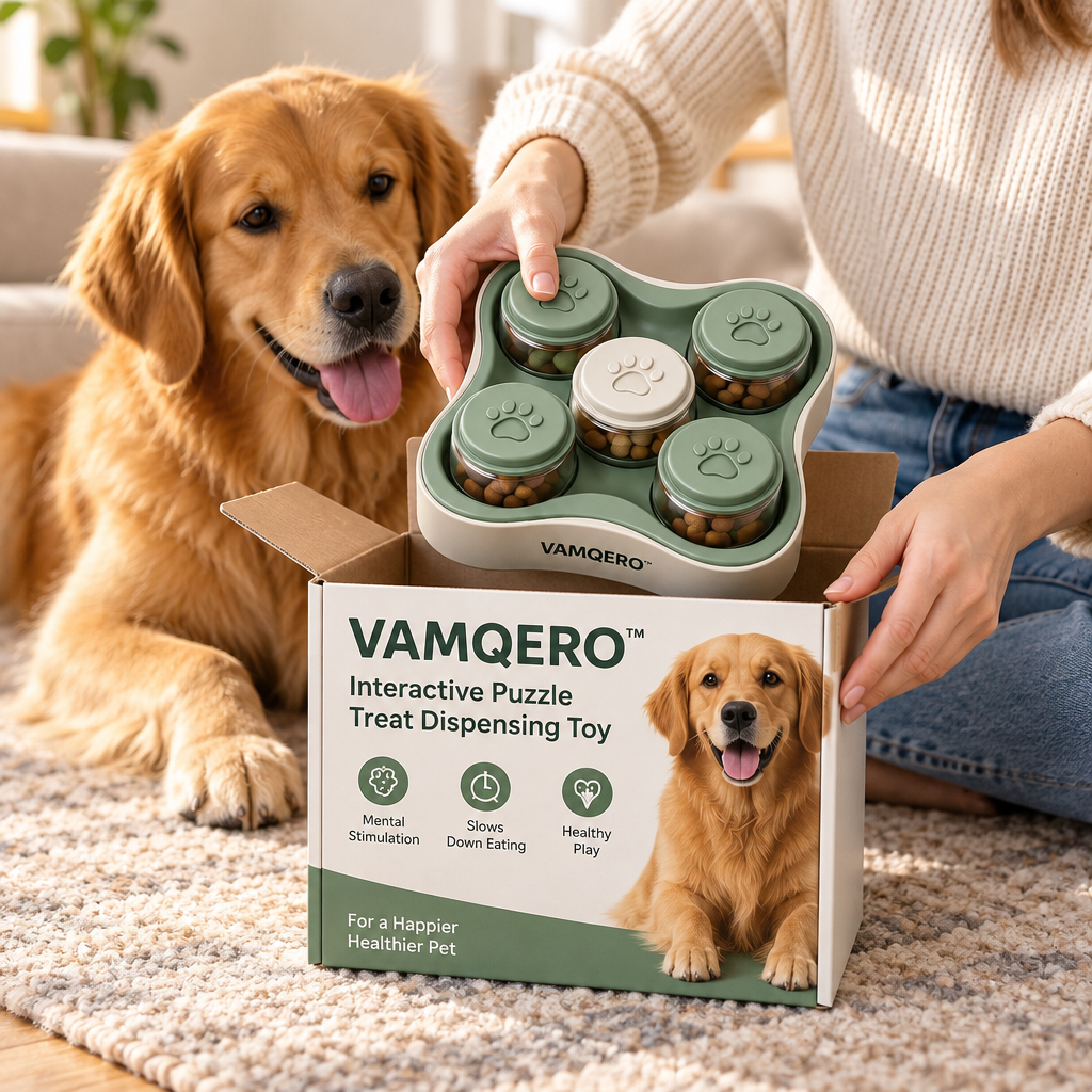 VAMQERO™ Interactive Puzzle Treat Dispensing Toy image 4