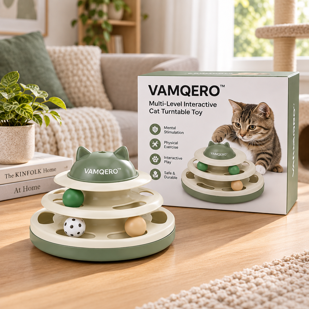 VAMQERO™ Multi-Level Interactive Cat Turntable Toy image 5